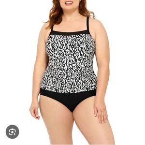 Christina Blue Abstract One Piece